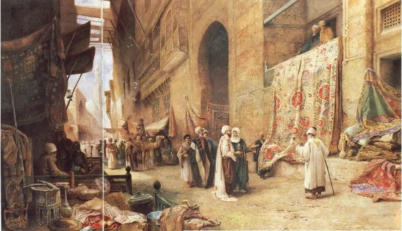 لوحات المستشرقين العتيقة في سوق السجاد | سجاد ويفت.